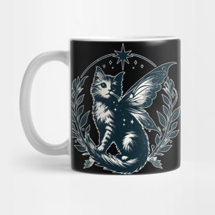 Retro Vintage Magical Fairy Cat Mug